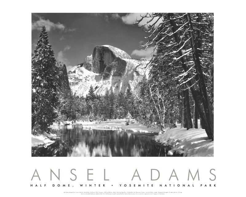 HALF DOME, MERCED RIVER - ANSEL ADAMS POSTER
