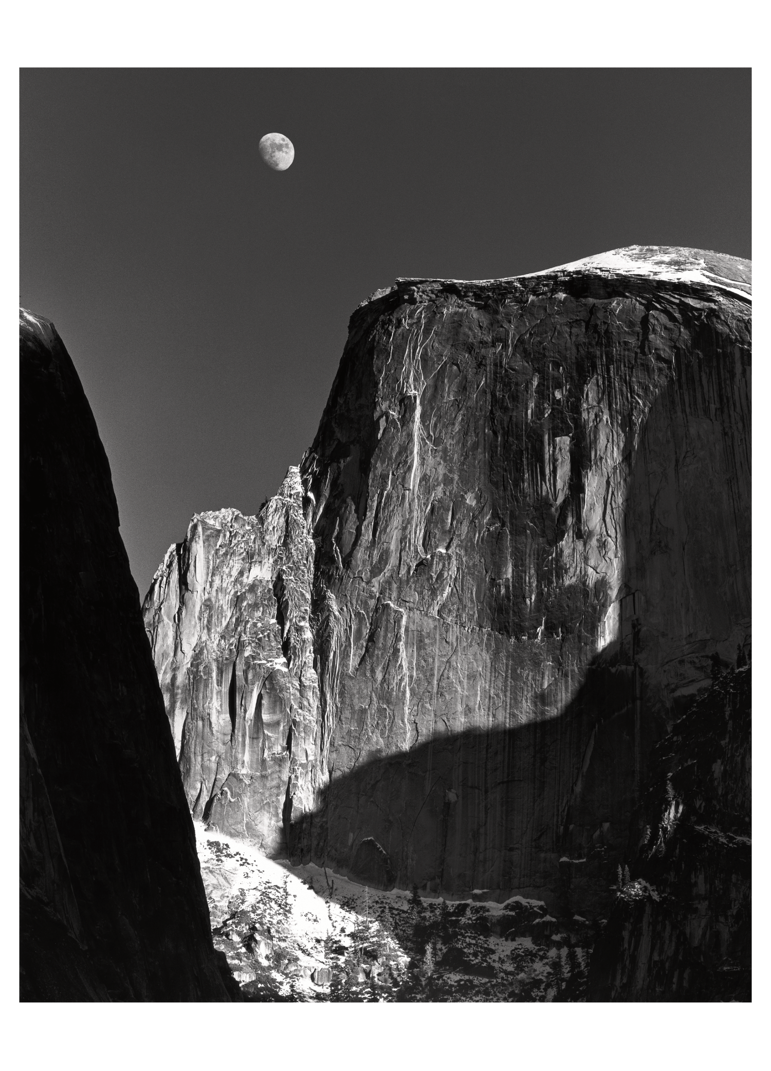 MOON & HALF DOME - SMALL MATTED REPRODUCTION