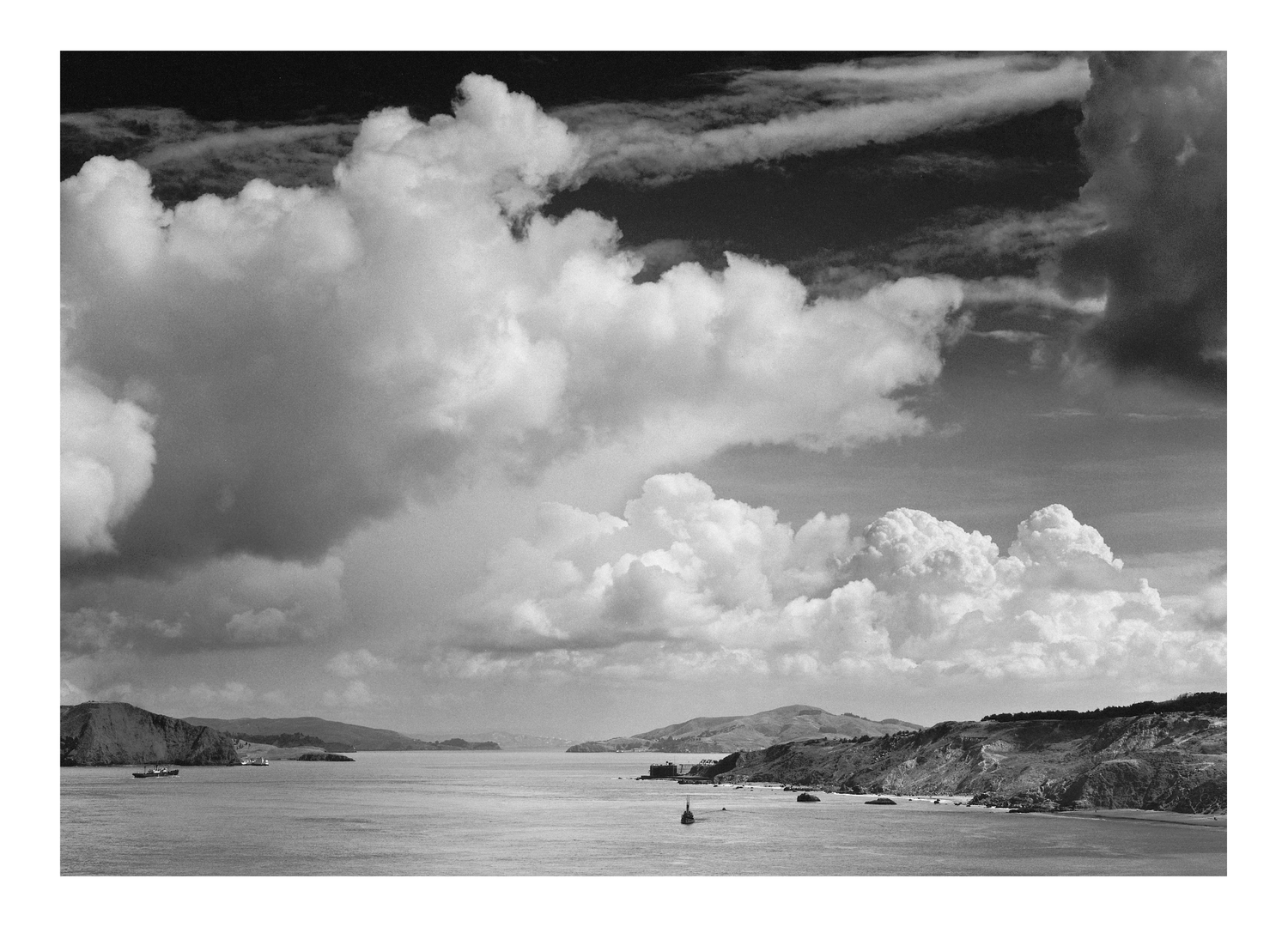 GOLDEN GATE BEFORE THE BRIDGE - ANSEL ADAMS LARGE MATTED REPRODUCTION
