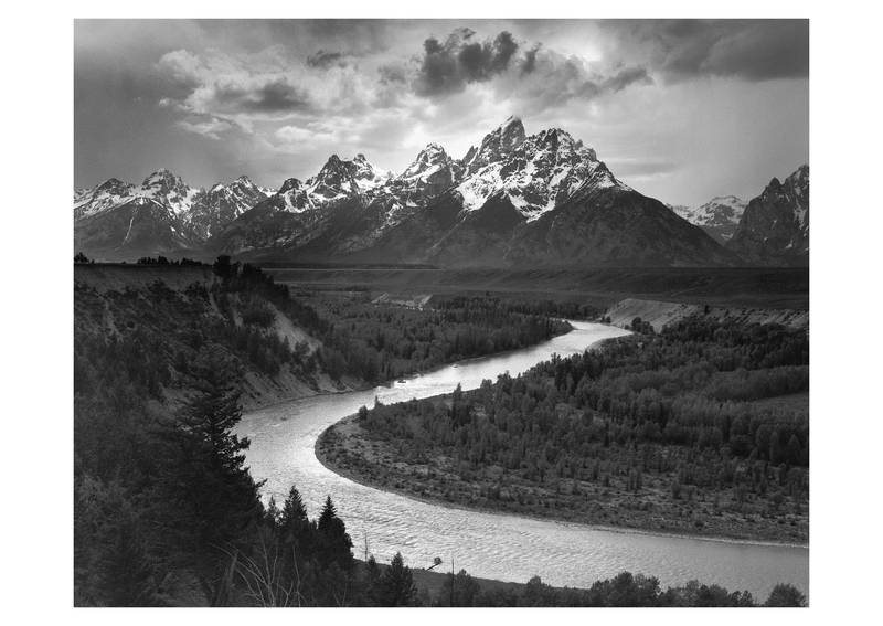 THE TETONS AND SNAKE RIVER - ANSEL ADAMS SMALL POSTCARD