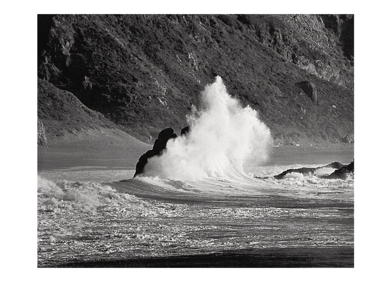 WAVE DILLON BEACH - ANSEL ADAMS SMALL MATTED REPRODUCTION