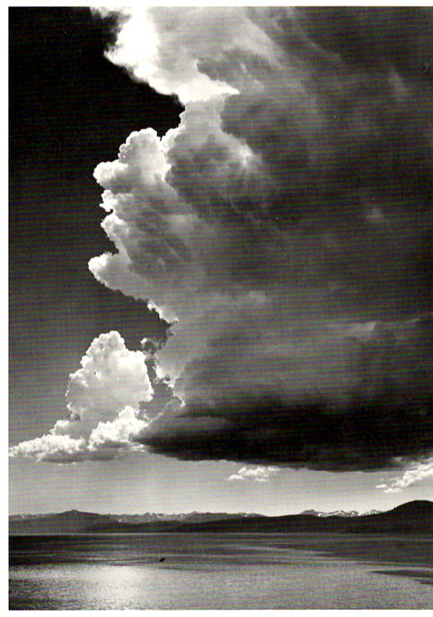THUNDERCLOUD, LAKE TAHOE - ANSEL ADAMS SMALL POSTCARD
