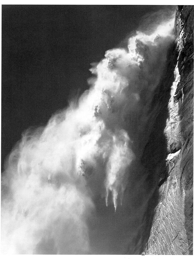 UPPER YOSEMITE FALLS- ANSEL ADAMS SMALL POSTCARD