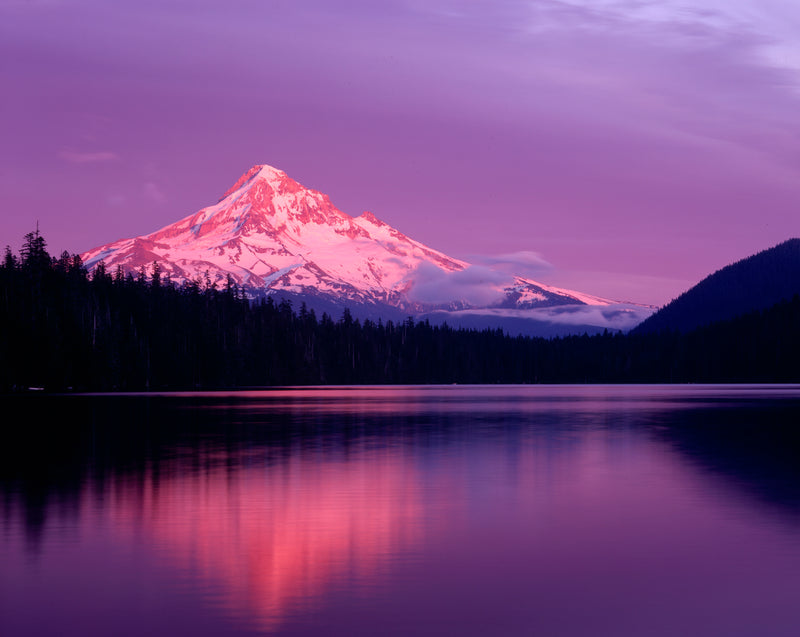 AFTERGLOW ON MOUNT HOOD - ALAN MAJCHROWICZ HOLIDAY CARD
