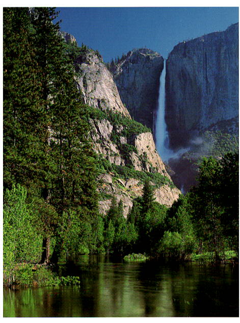 YOSEMITE FALLS IN SPRING - BARBARA BRUNDEGE NOTE CARD