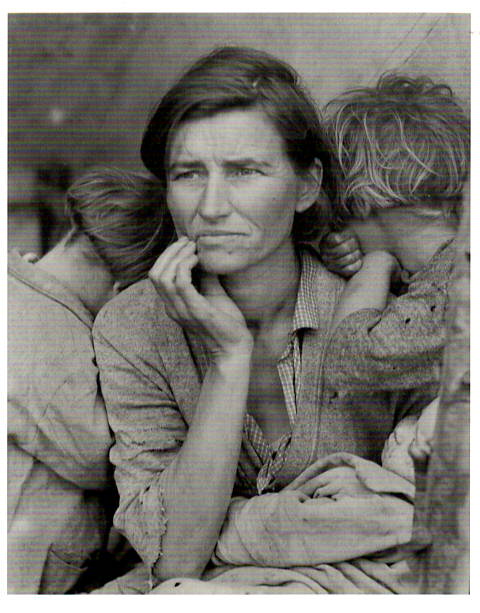 MIGRANT MOTHER - DORTHEA LANGE SMALL MATTED REPRODUCTION