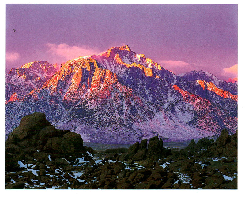 DAWN, LONE PINE PEAK - JIM STIMSON HOLIDAY CARD