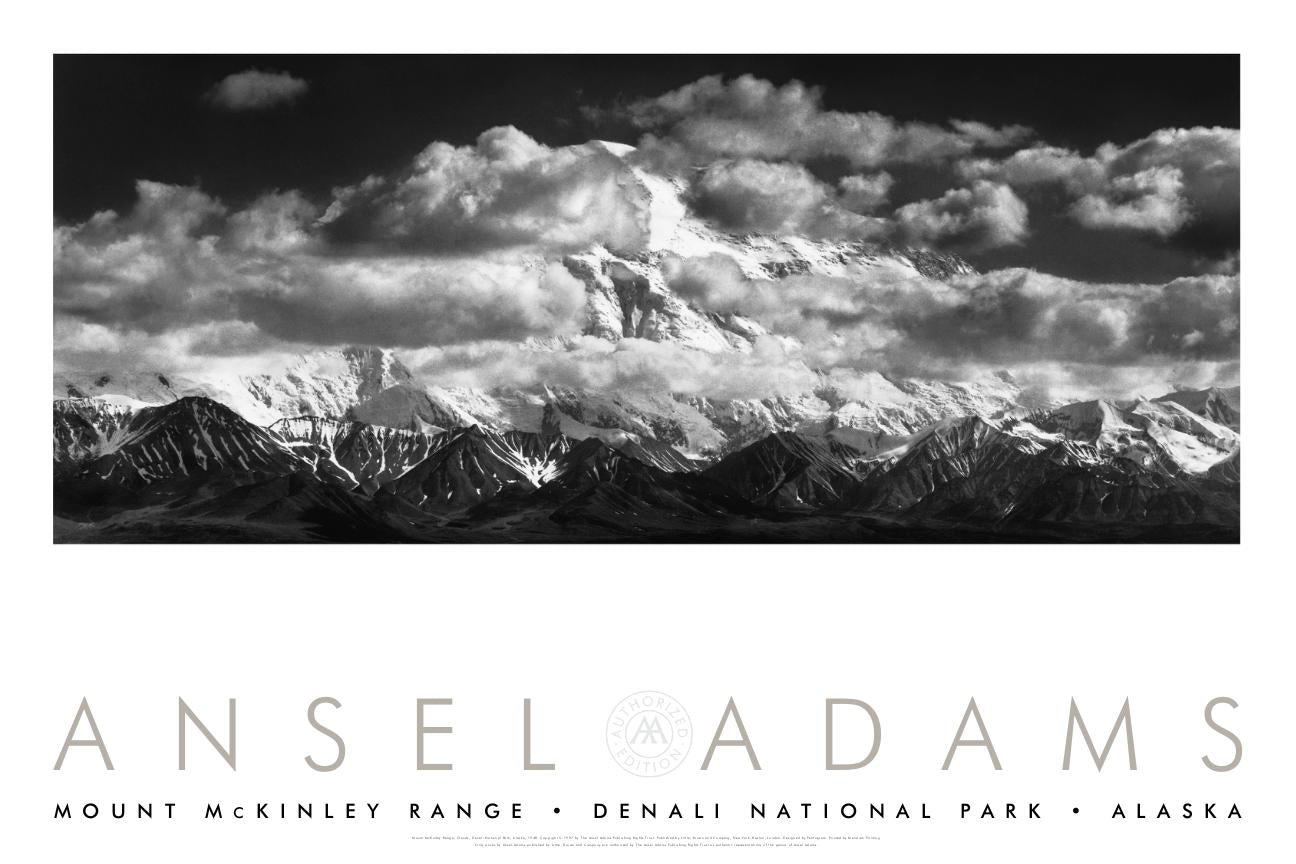 MT. MCKINLEY RANGE - ANSEL ADAMS AUTHORIZED EDITION POSTER