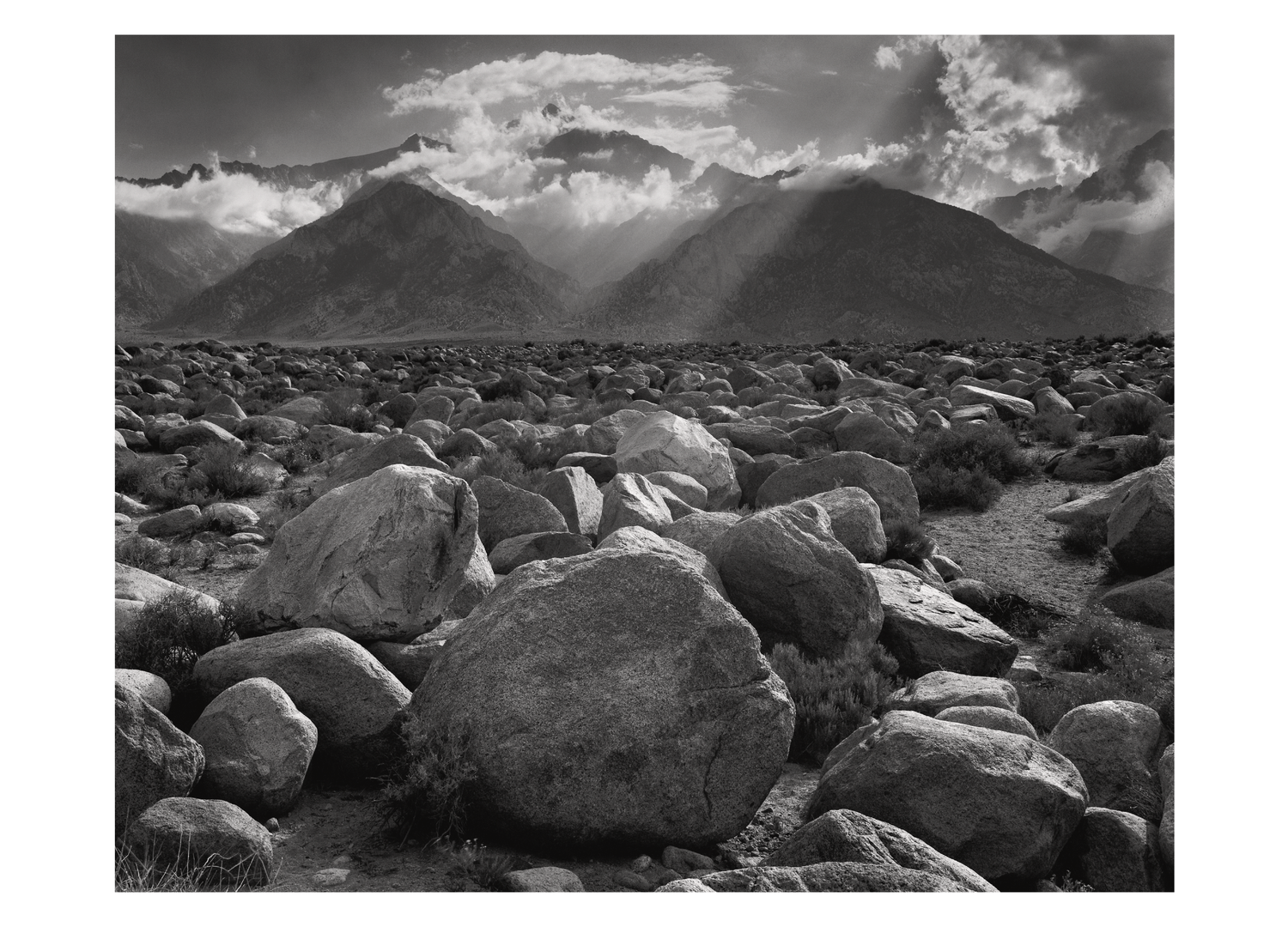 MT. WILLIAMSON - ANSEL ADAMS LARGE MATTED REPRODUCTION