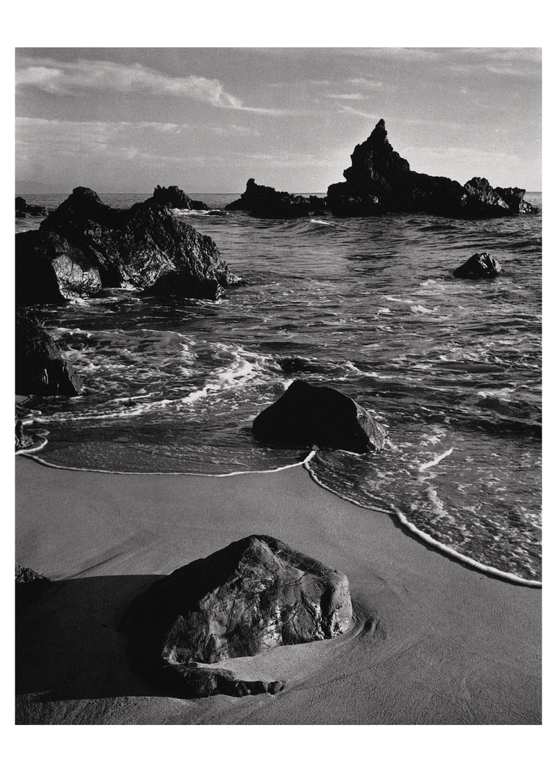 SURF & ROCK - ANSEL ADAMS SMALL MATTED REPRODUCTION