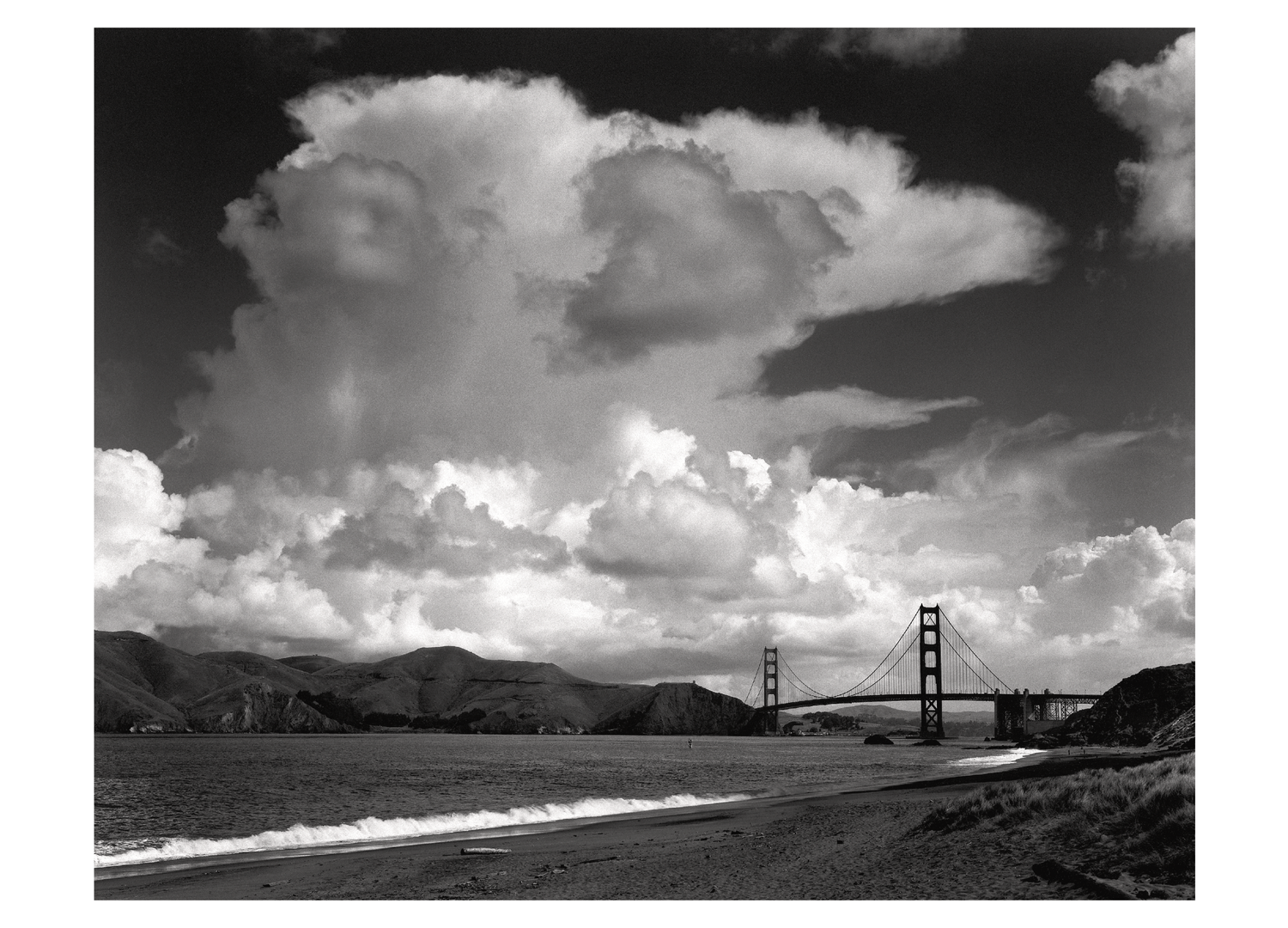 GOLDEN GATE BRIDGE FROM BAKER BEACH - LARGE MATTED REPRODUCTION