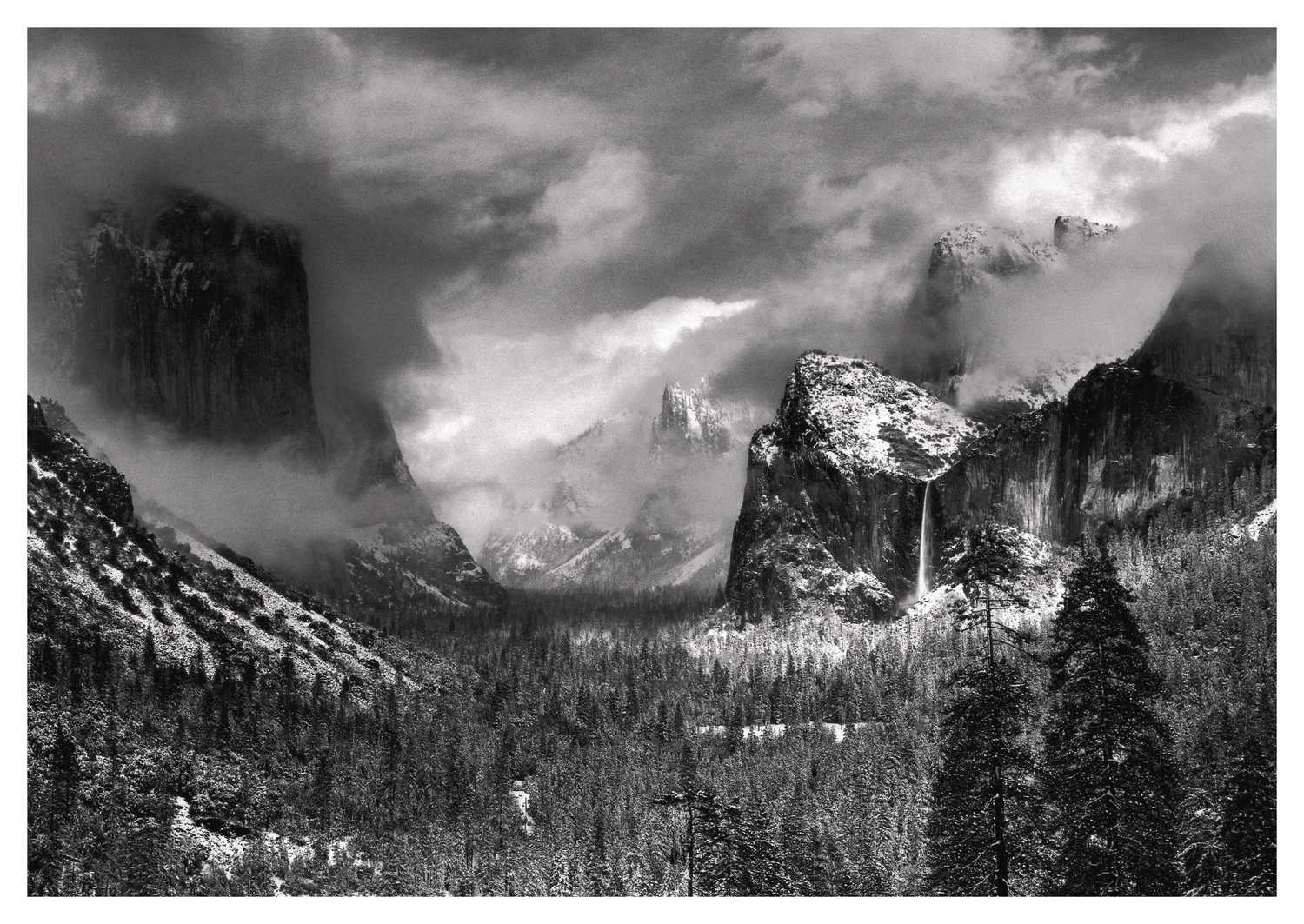 CLEARING WINTER STORM - ANSEL ADAMS SMALL POSTCARD