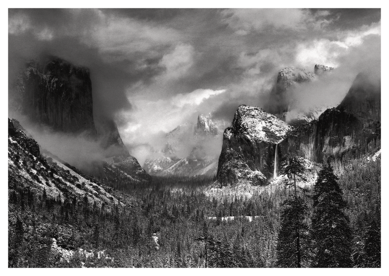 CLEARING WINTER STORM - ANSEL ADAMS SMALL POSTCARD