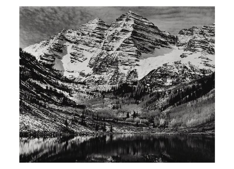 MAROON BELLS - ANSEL ADAMS SMALL MATTED REPRODUCTION