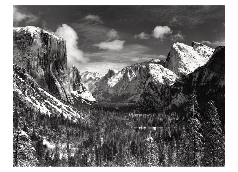 YOSEMITE VALLEY - ANSEL ADAMS LARGE MATTED REPRODUCTION