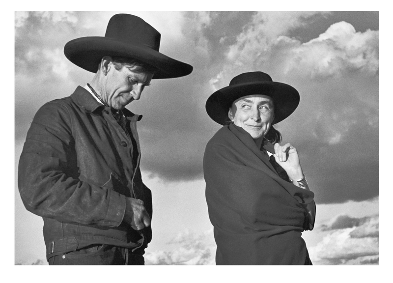 GEORGIA O'KEEFFE & ORVILLE COX - ANSEL ADAMS LARGE MATTED REPRODUCTION