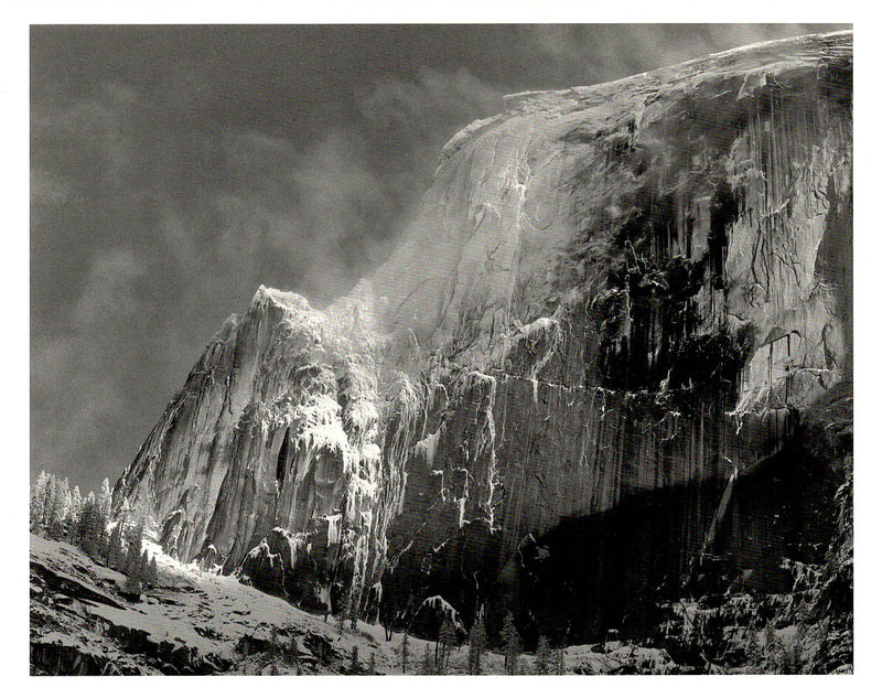 HALF DOME, BLOWING SNOW-ANSEL ADAMS HOLIDAY CARD