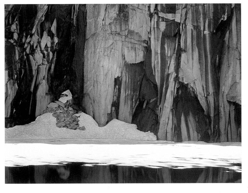 FROZEN LAKE & CLIFFS - ANSEL ADAMS LARGE MATTED REPRODUCTION