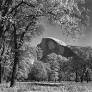 HALF DOME, AUTUMN - ANSEL ADAMS LARGE MATTED REPRODUCTION