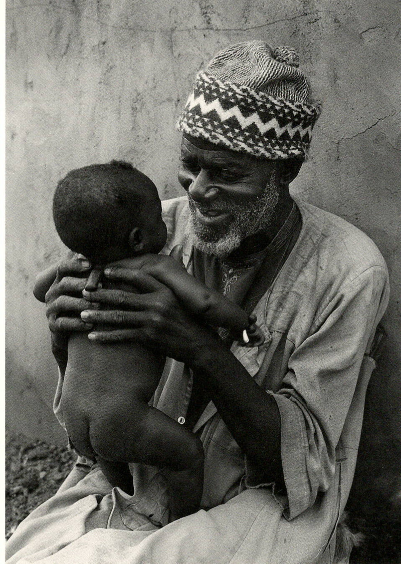 ABASHE WITH HIS GRANDSON - MARGO DAVIS NOTE CARD
