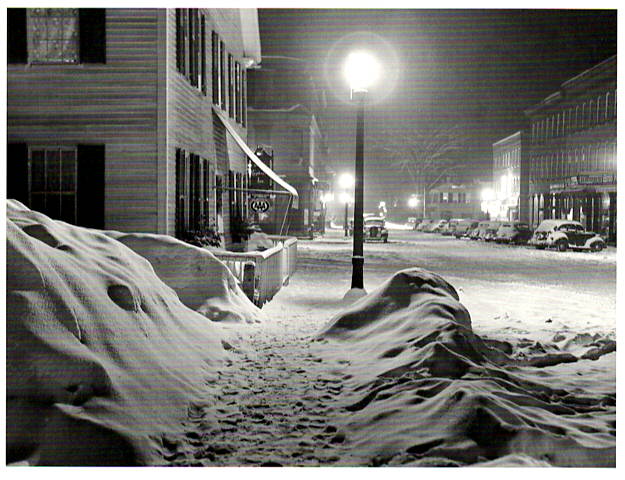 SNOWY NIGHT - MARION POST WOLCOTT HOLIDAY CARD
