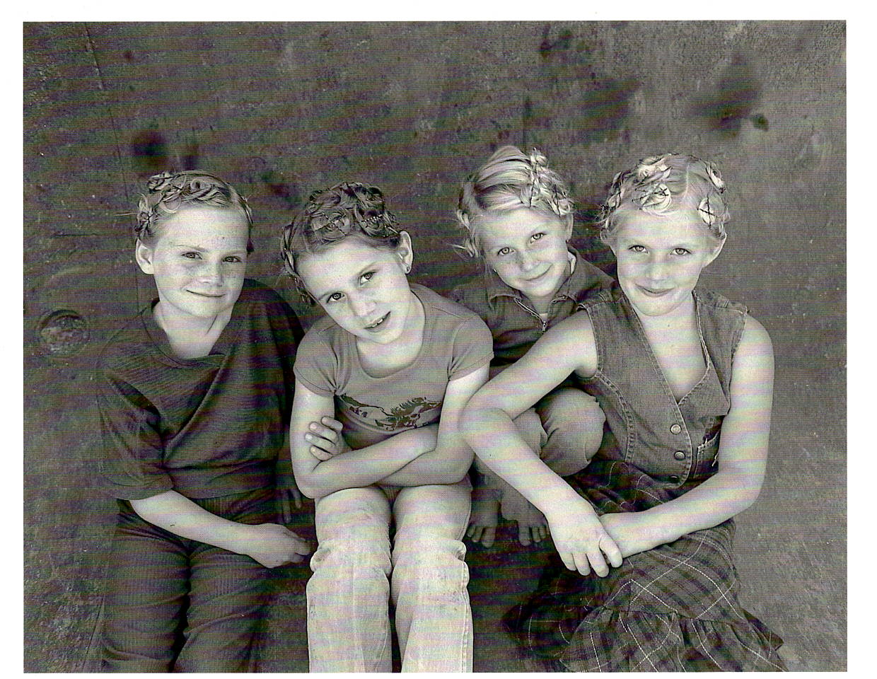 THE PINCURL GIRLS - ART ROGERS NOTE CARD