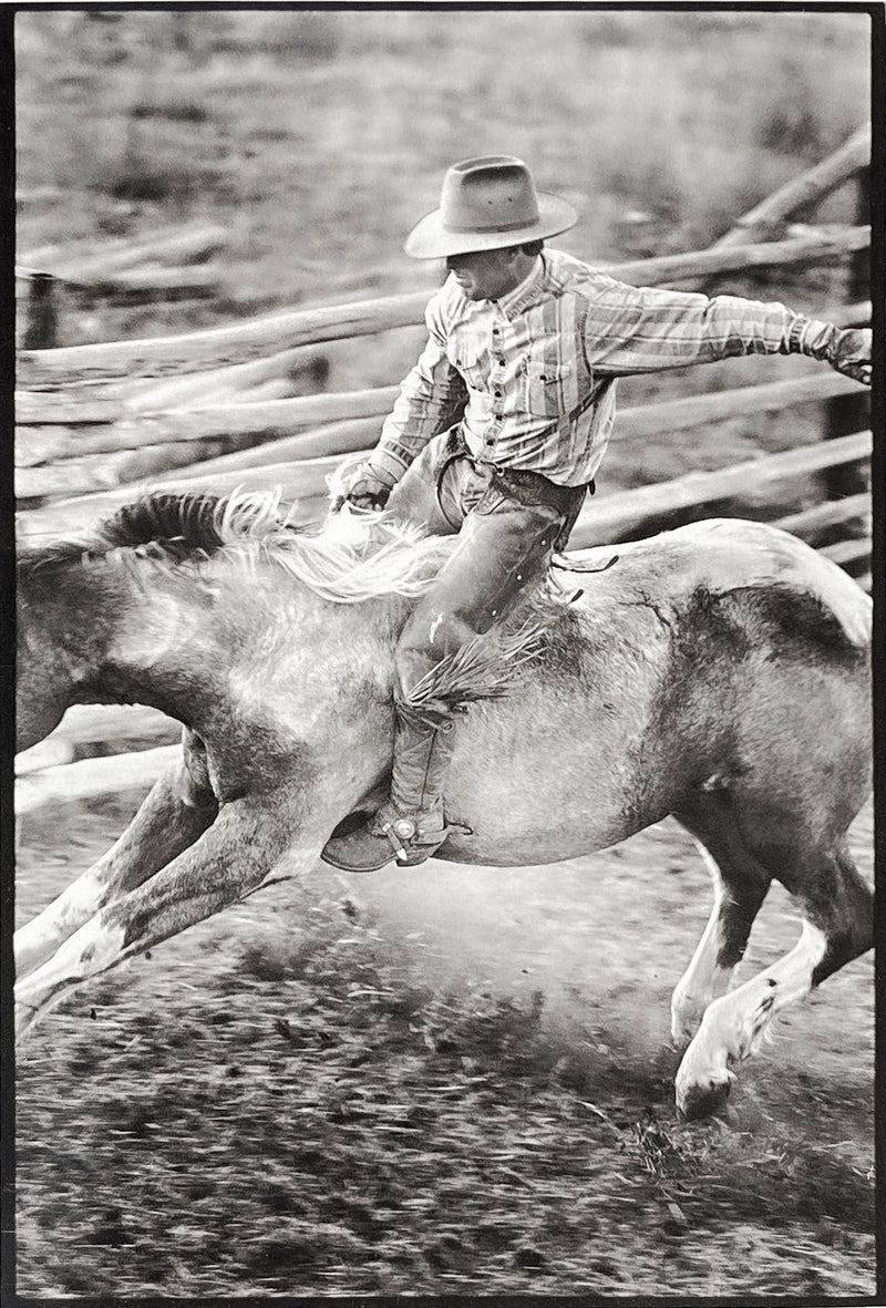 RIDING ONE UP ON MEDICINE BOW RANCH - J. PATRICK CUDAHY NOTE CARD